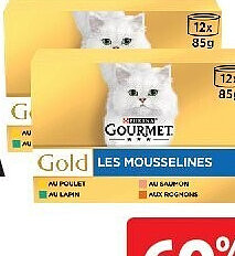 Coffret Gold mousseline multivariété Gourmet Purina 12 x 85 g