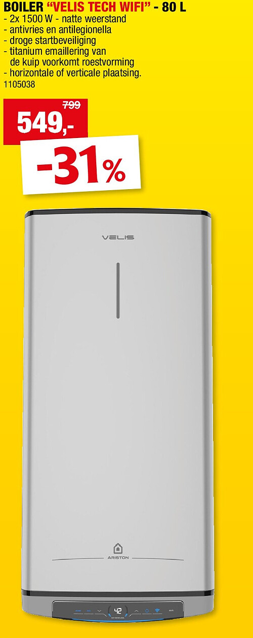 BOILER “VELIS TECH WIFI” - 80 L