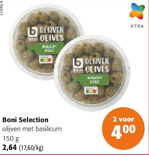 Boni Selection olijven met basilicum 150 g