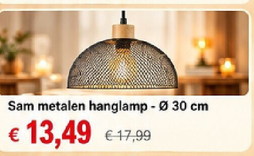 Sam metalen hanglamp - Ø 30 cm