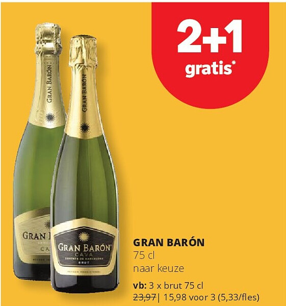 GRAN BARÓN brut 75 cl