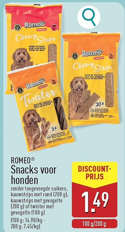 Snacks voor honden