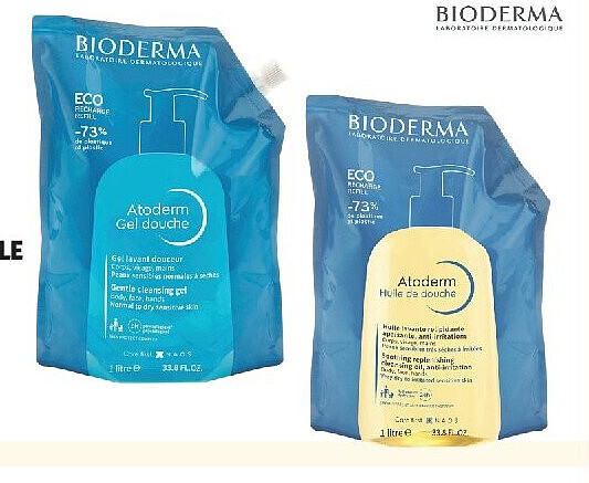 Bioderma Atoderm huile de douche, gel douche et crème de douche