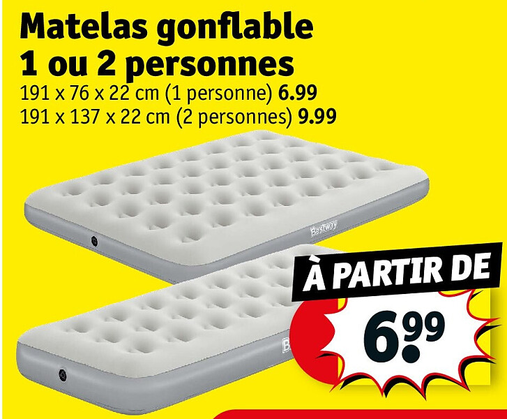 Matelas gonflable 1 ou 2 personnes