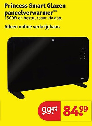 Princess Smart Glazen paneelverwarmer**