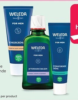 WELEDA m.u.v. bad en douche, bijv. Men hydraterende crème 30 ml