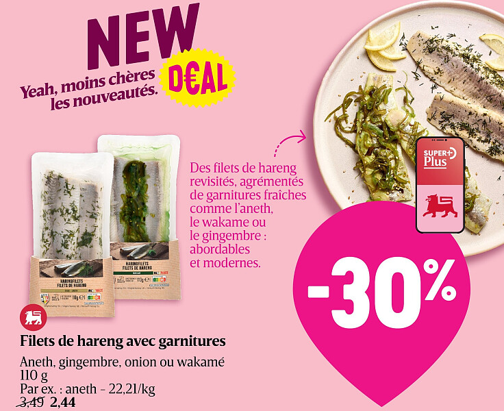 Filets de hareng avec garnitures