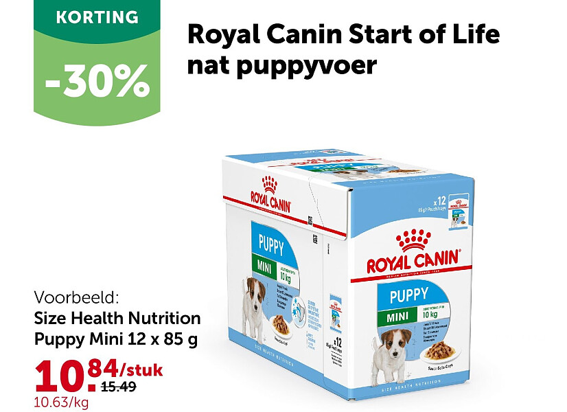 Size Health Nutrition Puppy Mini 12 x 85 g