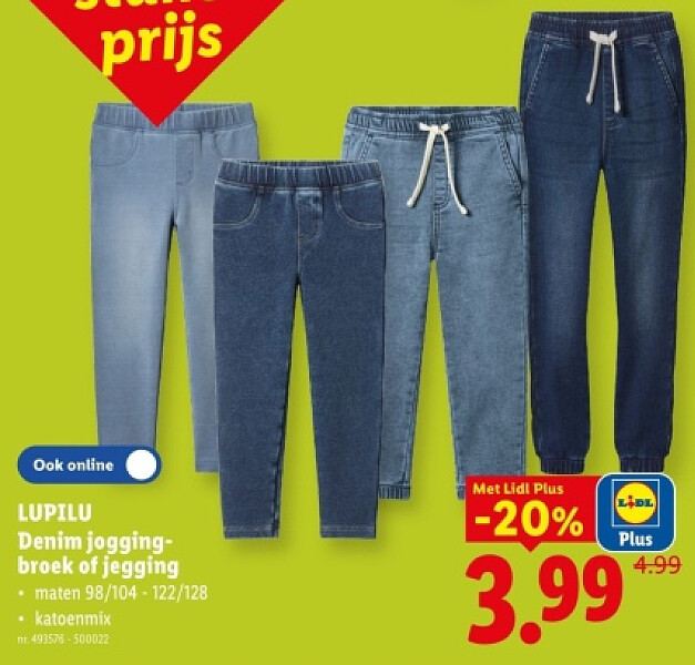 Denim joggingbroek of jegging