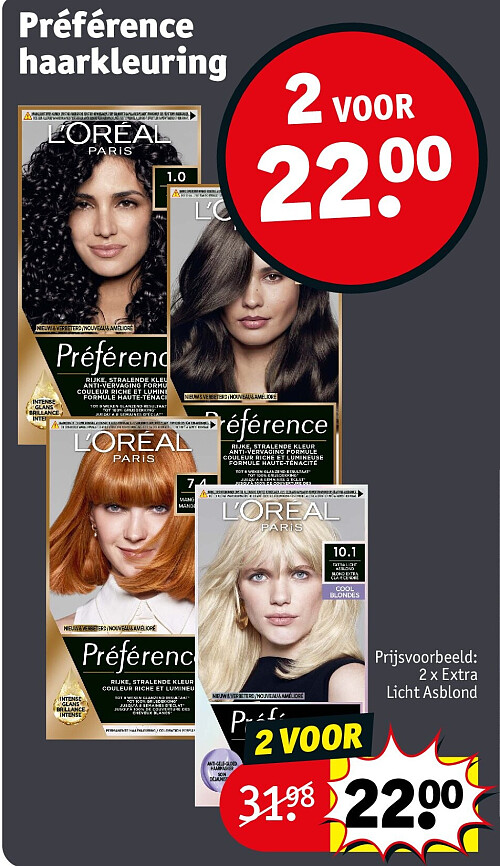 2 x Extra Licht Asblond