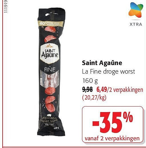Saint Agaûne La Fine droge worst 160 g