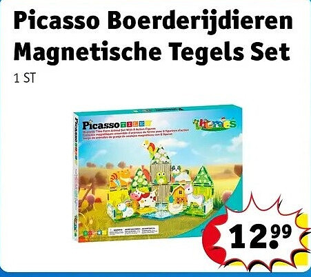 Picasso Boerderijdieren Magnetische Tegels Set