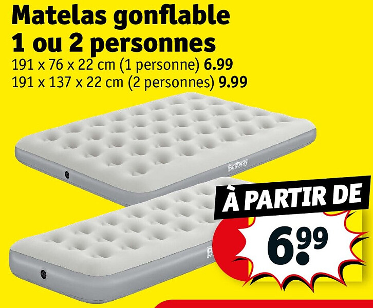 Matelas gonflable 1 ou 2 personnes