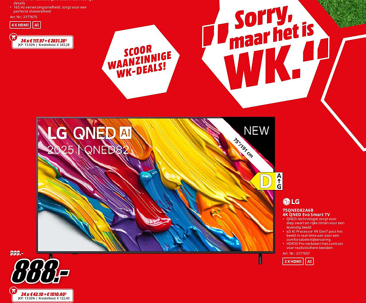 LG 75QNED82A6B 4K QNED Evo Smart TV