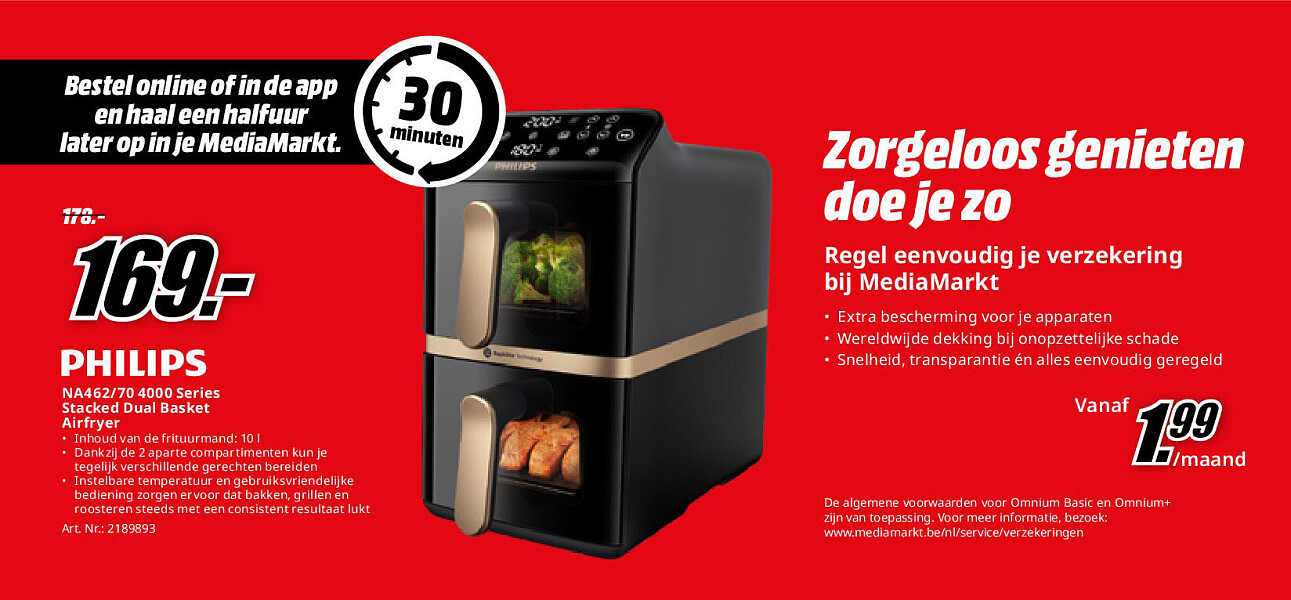 NA462/70 4000 Series Stacked Dual Basket Airfryer