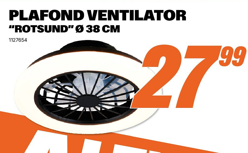 Plafondventilator Rotsund Ø 38 cm