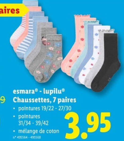 Chaussettes, 7 paires