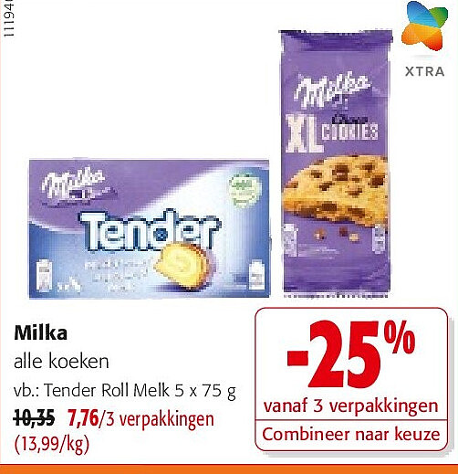 Milka Tender Roll Melk 5 x 75 g