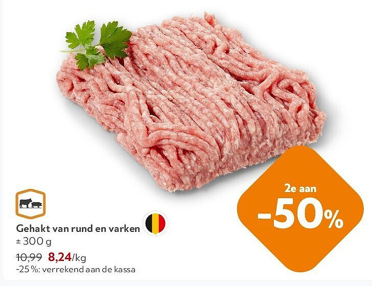 Gehakt van rund en varken vanaf 1 verpakking