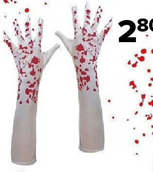 Handschoen met bloed