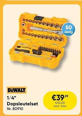 1/4" Dopsleutelset Nr. 80910