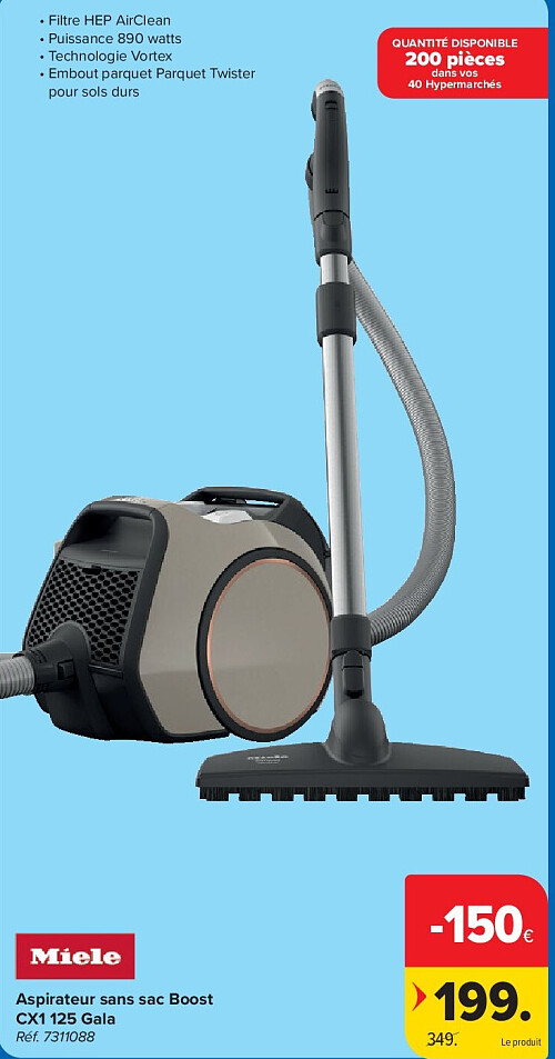 Aspirateur sans sac Boost CX1 125 Gala