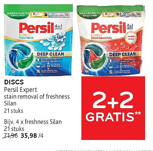 DISCS Persil Expert stain removal of freshness Silan 21 stuks