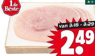 Meesterlijke ham of Schwarzwalder schinken gerookt