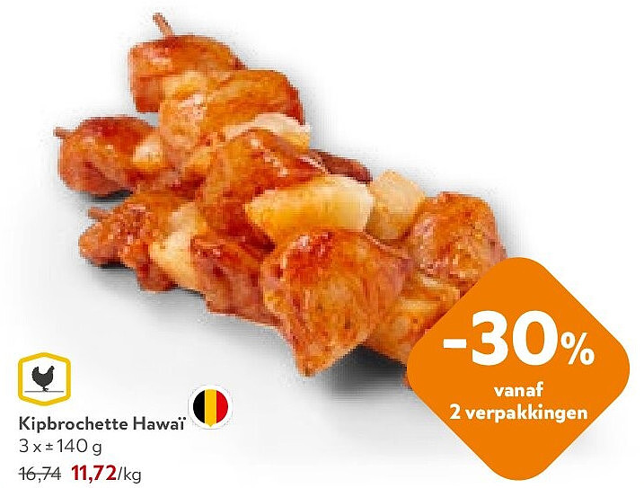 Kipbrochette Hawaï 3 x ± 140 g