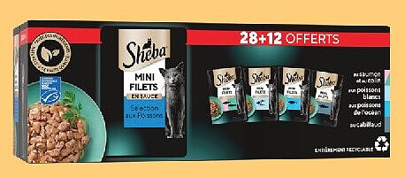 Mini-filet en sauce sélection aux poissons Sheba 28 x 85 g