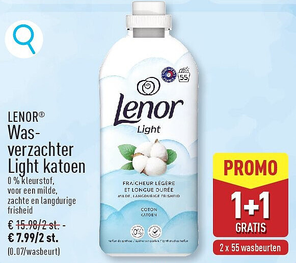 Was­ verzachter Light katoen