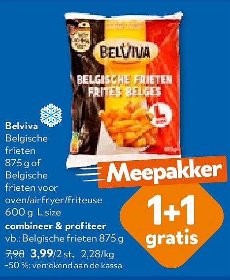 Belviva Belgische frieten 875 g