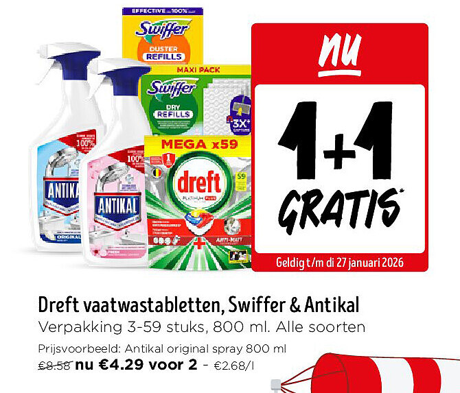 Dreft vaatwastabletten, Swiffer & Antikal