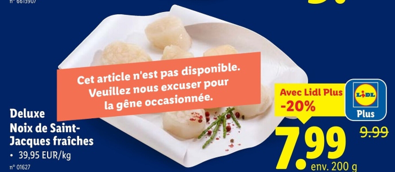 Noix de SaintJacques fraîches