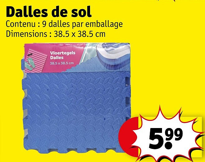 Dalles de sol 38.5 x 38.5 cm