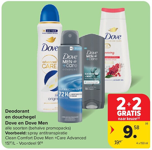 Deodorant en douchegel Dove en Dove Men