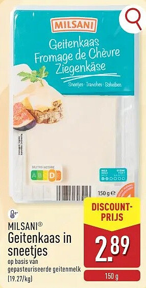 Geitenkaas in sneetjes