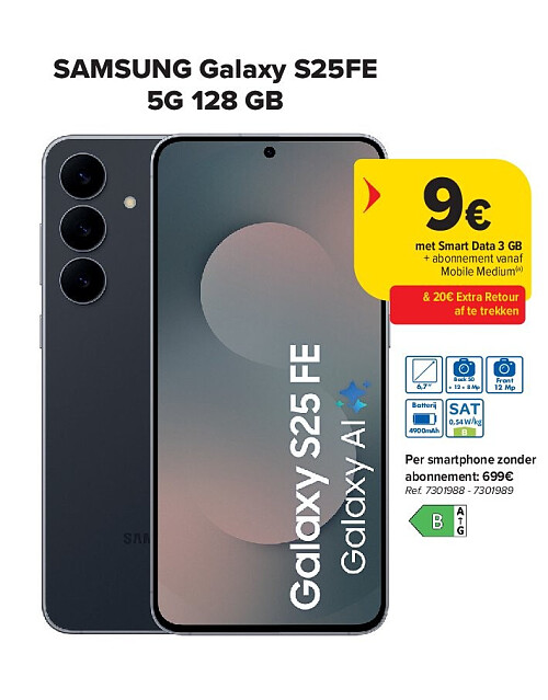 SAMSUNG Galaxy S25FE 5G 128 GB