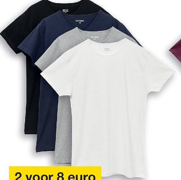 Heren T-shirt - 2 voor