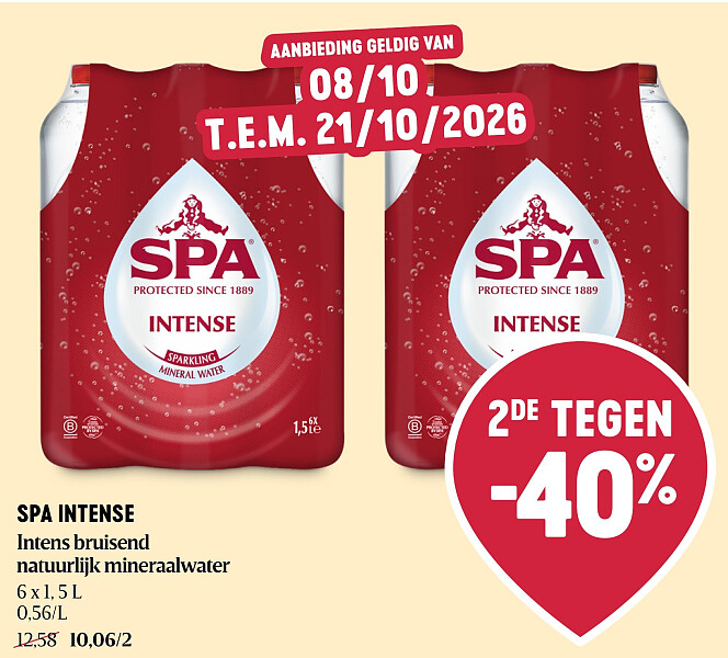 SPA INTENSE Intens bruisend natuurlijk mineraalwater