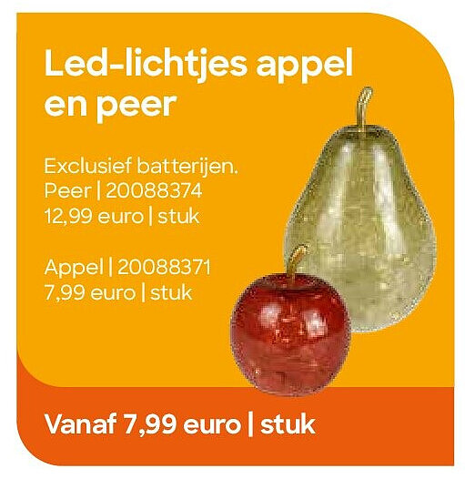 Led-lichtjes appel en peer