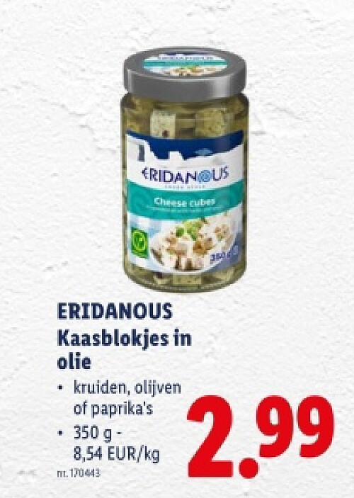 Kaasblokjes in olie