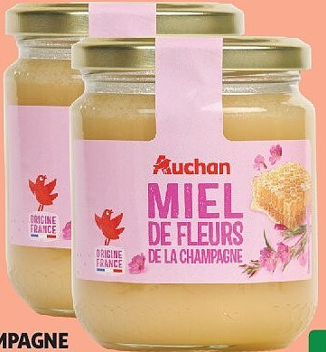 Miel de fleurs de la Champagne Auchan Filière Cultivons le Bon