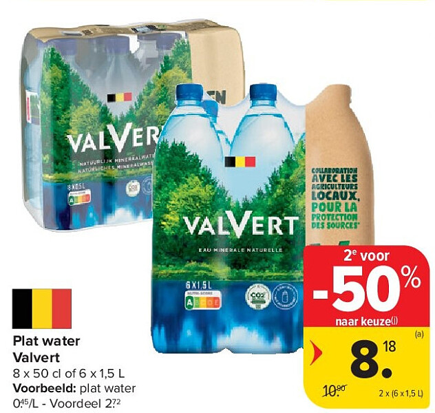 Plat water Valvert