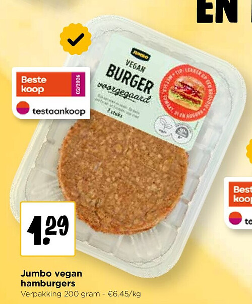 Jumbo vegan hamburgers