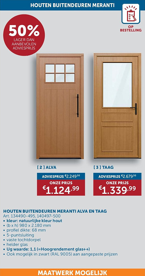 HOUTEN BUITENDEUREN MERANTI ALVA EN TAAG