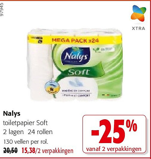 Nalys toiletpapier Soft 2 lagen 24 rollen