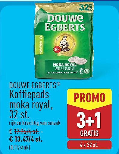 Koffiepads moka royal, 32st.