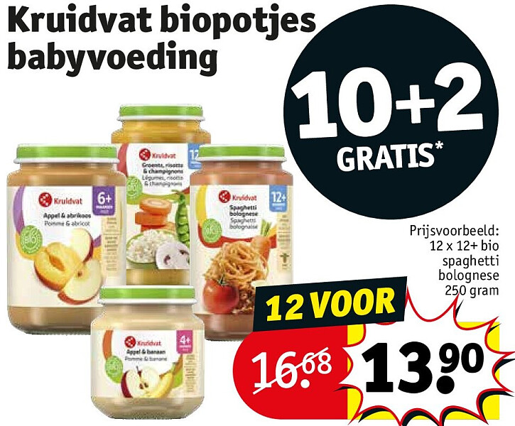 Kruidvat biopotjes babyvoeding