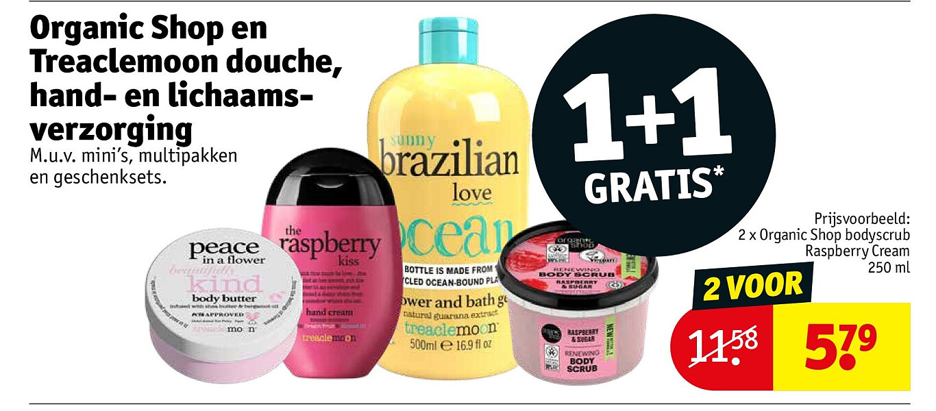 Organic Shop en Treaclemoon douche, hand- en lichaamsverzorging